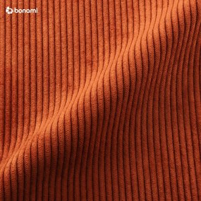 Divano in velluto a coste arancione 202 cm Sting - Scandic