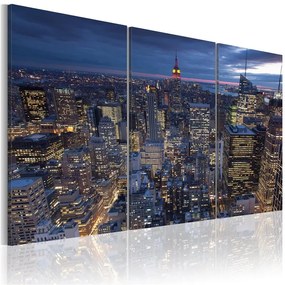 Quadro NYC vista dall'alto  Colore Nero, Dimensioni e Misure 120x80