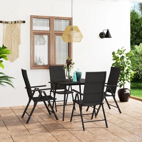 Set Da Pranzo Da Giardino 5 Pz Nero /