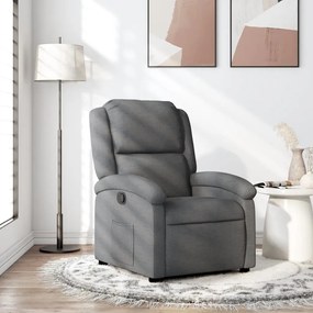 Poltrona Reclinabile İn Tessuto Grigio Scuro /