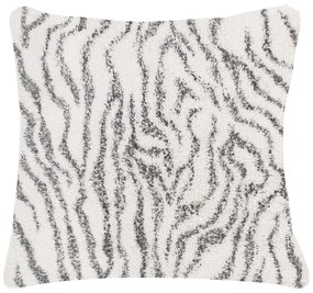 Cuscino decorativo in cotone bianco e grigio Zebra, 45 x 45 cm - Tiseco Home Studio