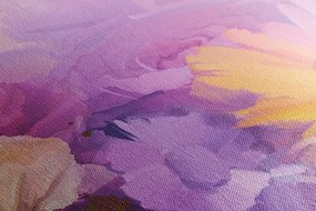 Quadro su tela – Dipinto a olio di fiori variopinti