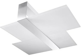 Sollux SL.0188 - Plafoniera MASSIMO 2xE27/60W/230V bianco/cromo