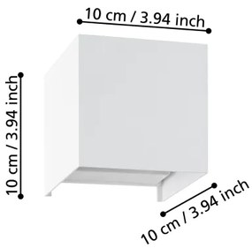 Eglo 901051 - Applique a LED VALMONTONE 2xLED/1,5W/230V 3000K bianco