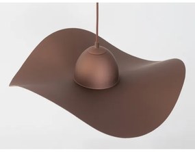 Lampadario a sospensione con filo KAPELLO 1xE27/60W/230V diametro 55 cm marrone/rame