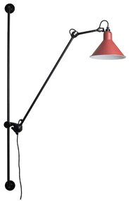 Lampe Gras - 214 Applique da Parete Conic Nero/Rosso Lampe Gras