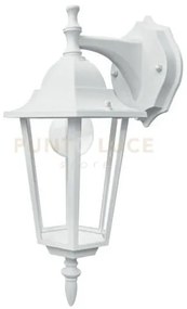 Applique down milano bianca 1 luce attacco e27 ip44 17x20,8x36cm al...