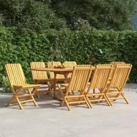 Sedie da Giardino Pieghevoli 8pz 47x47x89cm Legno Massello Teak 3155054