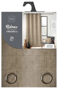 Tenda marrone chiaro in ciniglia 140x260 cm Leo – douceur d'intérieur