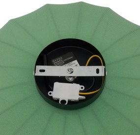 Lampada da soffitto Japandi verde con paralume in tessuto - Bida