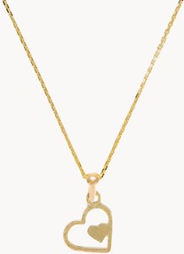 Collana placcata in oro con ciondolo in oro giallo Corazón