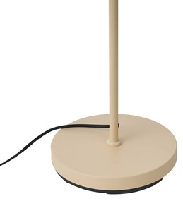 Lampada da terra Art Déco beige con piume bianche - Peahen