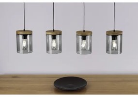 Spot-Light 161859151 - Lampadario a sospensione con filo MONSUN 1xE27/60W/230V pino