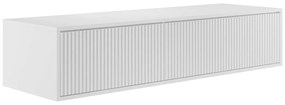 Mobile sotto lavabo sospeso a righe 150 cm Bianco - ARNEGA