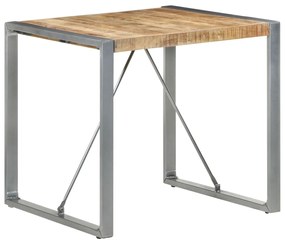 Tavolo da Pranzo 80x80x75 cm in Legno di Mango Grezzo