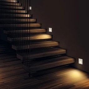 Brilagi - Lampada a incasso LED da esterno STAIRDOT LED/2W/230V bianca IP65 quadrata