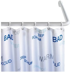 Asta angolare universale bianca per tenda da doccia , ø 2,5 cm - Wenko