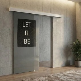 Porta scorrevole sinistra Let It Be in vetro trasparente, L 88 x H 215 cm, con binario Meli