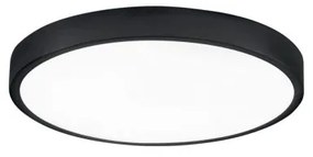 Plafoniera led domo in alluminio e acrilico nero 24w 2700lm 4000k 2...