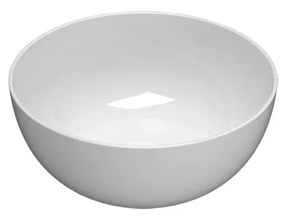 Globo T-Edge Lavabo tondo 37 cm da Appoggio in ceramica Bianco Lucido