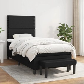 Giroletto A Molle Con Materasso Nero 90x200 Cm İn Tessuto /
