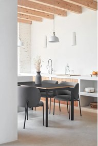 Set di sedie da pranzo grigio scuro in imbottito 2 pz Mogi – Teulat