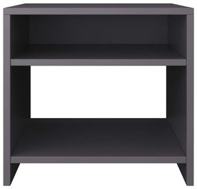 Comodini 2 pz grigio 40x30x40 cm in truciolato