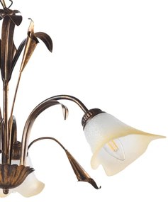 ONLI - Lampadario a sospensione con catena LUCREZIA 3xE14/6W/230V bronzo