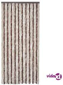 vidaXL Zanzariera Beige e Marrone Chiaro 100x220 cm Ciniglia