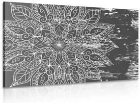 Stampa su tela – Texture Mandala in bianco e nero