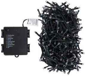 Aigostar - Catena luminosa natalizia da esterno a LED, 500 LED / 8 funzioni, 4xAA, 25,3 m, multicolore