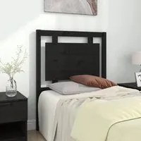 Testiera per Letto Nera 80,5x4x100 cm Legno Massello di Pino cod 9860