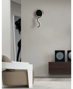 Applique LED design Celeste nero dimmerabile NOVECENTO