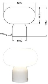 Lampada da tavolo LED design Silvia bianco 620 LUMEN