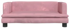 Divano per bambini rosa 80x45x30 cm in velluto