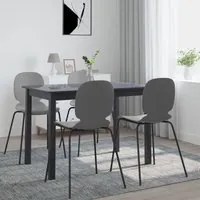 Tavolo da Pranzo Nero 114x71x75cm in Legno Massello di Hevea 247364