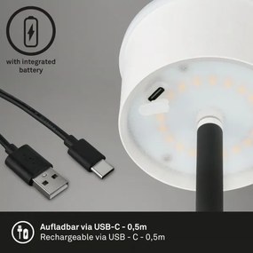 Briloner 1438015 - Lampada da terra LED dimmerabile KIKI 4,3W/5V IP44 2600 mAh nera