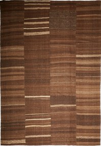 Kilim Tappeto 370x260 Marrone (Iran) Annodato A Mano