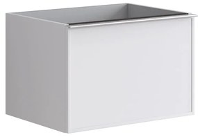 Mobile da bagno sotto lavabo Pixel frame bianco laccato opaco L 60 x H 40 x P 45.5 cm 2 cassetti, lavabo non incluso