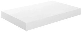 Scaffali a parete 2 pz bianco lucido 40x23x3,8 cm in mdf