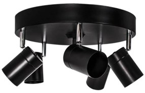 ByRydens 4200730-4002 - Faretto CORRECT 5xGU10/7W/230V nero Ø 30 cm