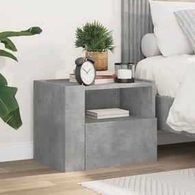 Comodino A Muro Grigio Cemento 45x30x35 Cm /