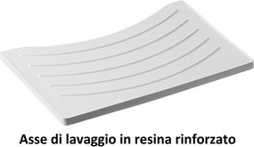 Mobile Lavatoio in PVC 60x50x85cm 2 Ante Forlani Honest Bianco...
