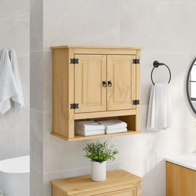 Mobile Bagno A Parete Corona 70x33x71,5cm Legno Massello Pino /