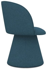 Sedia da pranzo blu in imbottito Maia – Makamii