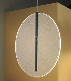 Koi-sg n sospensione led diametro 45cm in vetro con partciolari ner...