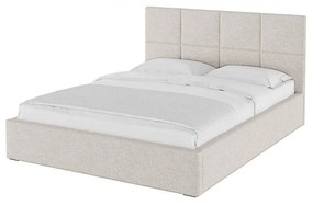 Letto matrimoniale imbottito beige con contenitore con griglia 160x200 cm Bufo Bed - MESONICA