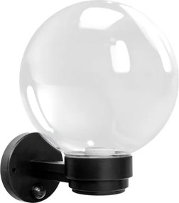 Brilagi - Applique da esterno con sensore HARBOR 1xE27/40W/230V IP33 nero/trasparente