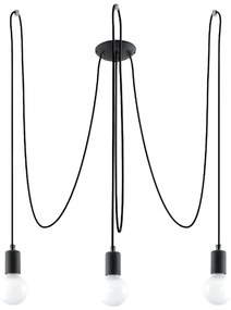 Apparecchio a sospensione nero 300x300 cm Spider - Nice Lamps