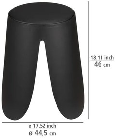 WENKO 26087100 - Sgabello COMISO 44,5x46 cm nero